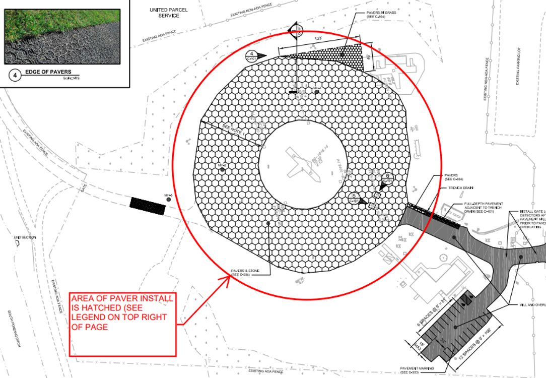 CAD Detail of Philadelphia Aircraft Rescue & Fire Fighting Training Center